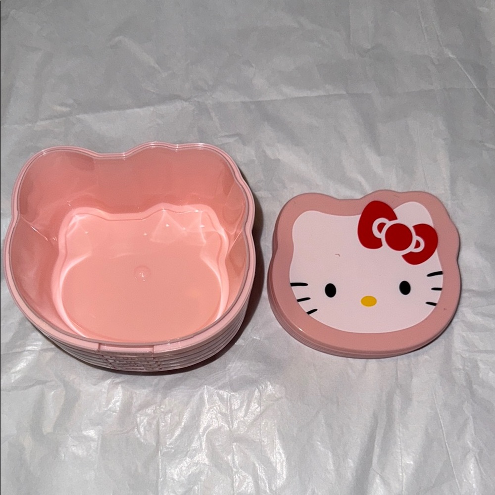 NWOT-Bento Hello Kitty Pink Snack Containers Set - Picture 11 of 15